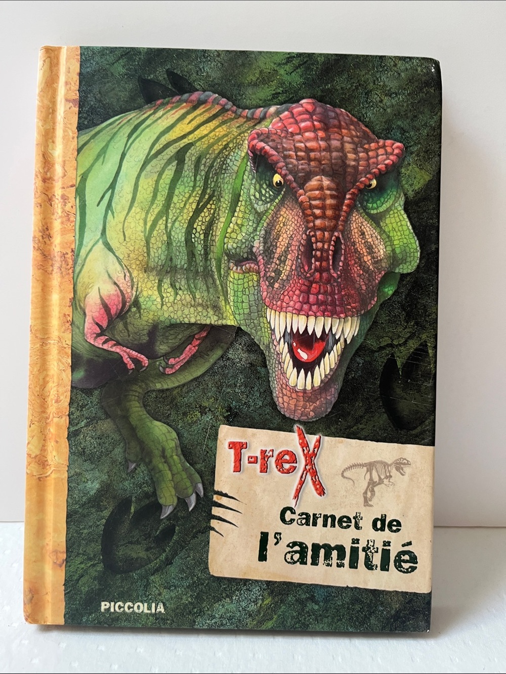 T-rex Carnet de l'amitié (Friendship book, in French)